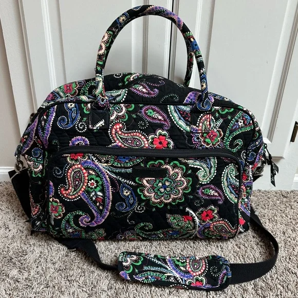 Vera Bradley Grand Weekender Travel Bag in Retired Kiev Paisley Print - Picture 15 of 15
